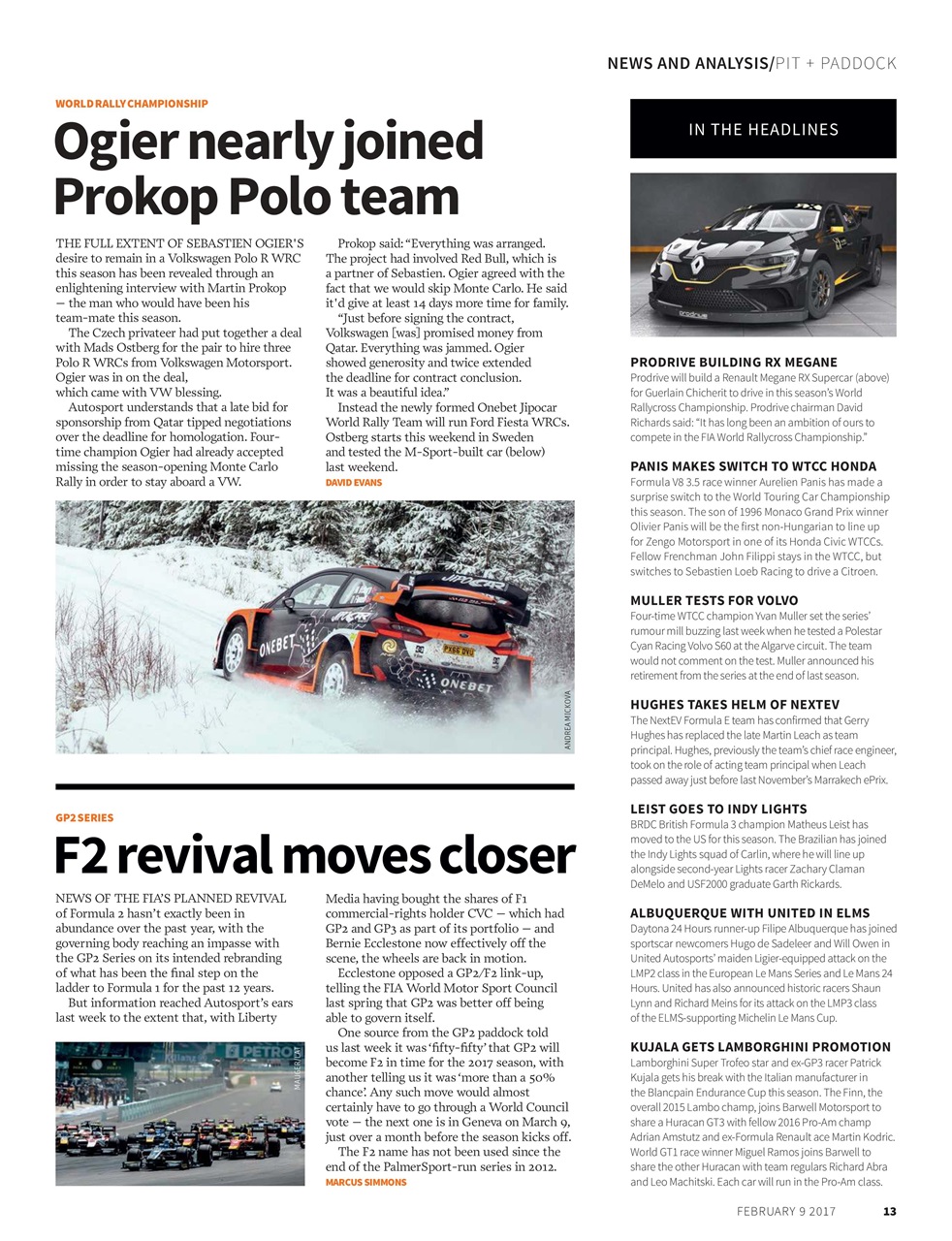 Autosport Preview Pages