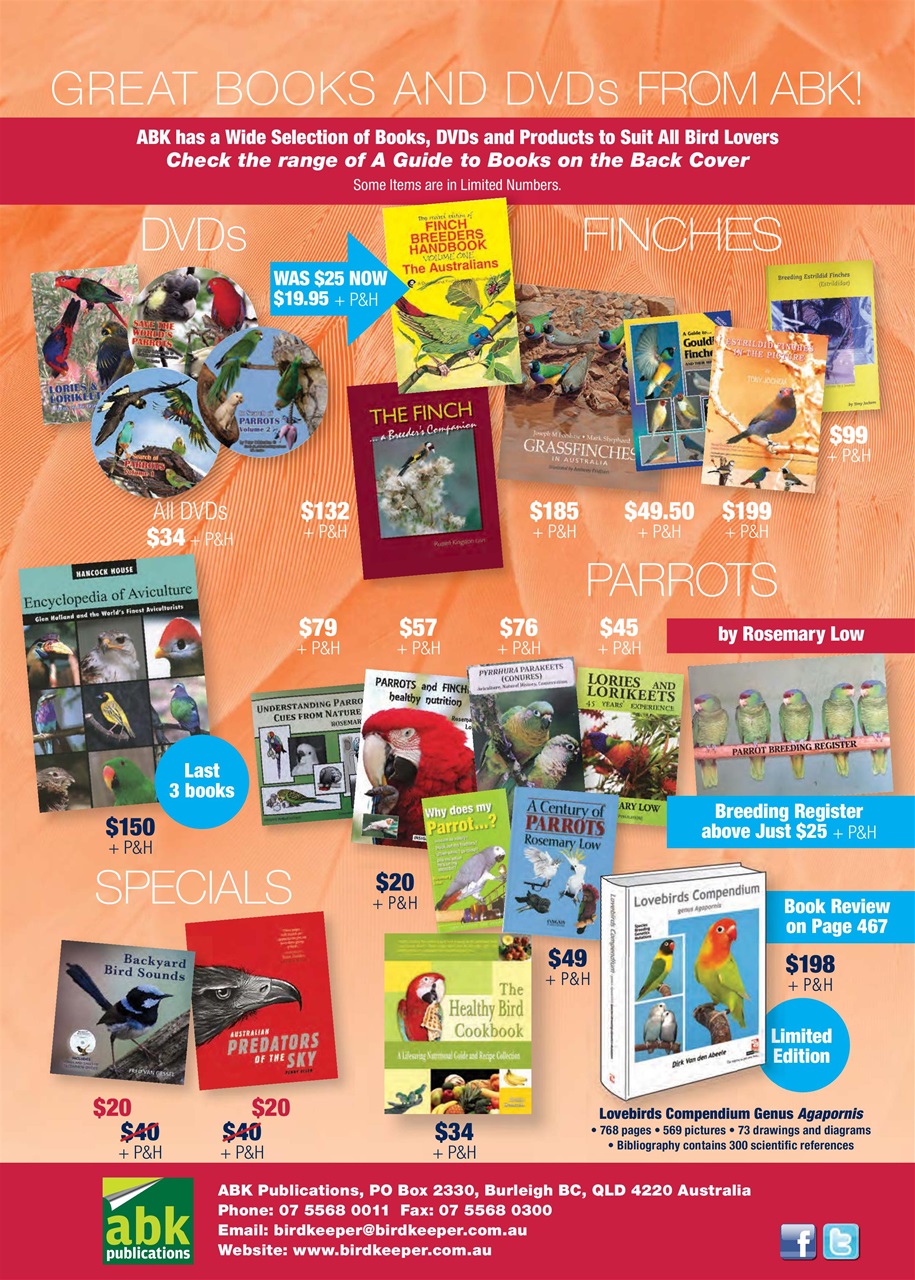 Australian Birdkeeper Magazine Preview Pages