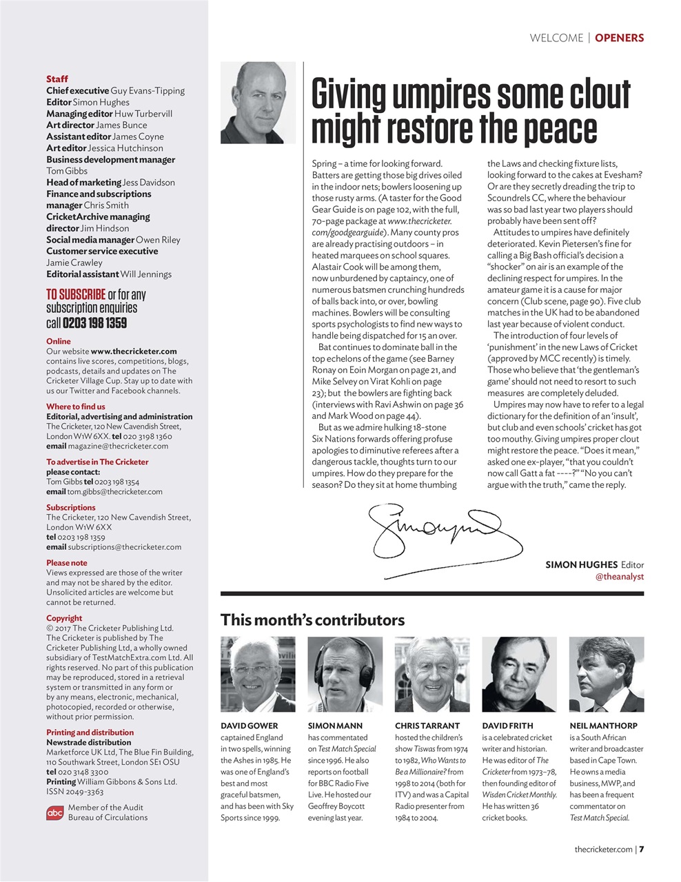 The Cricketer Magazine Preview Pages