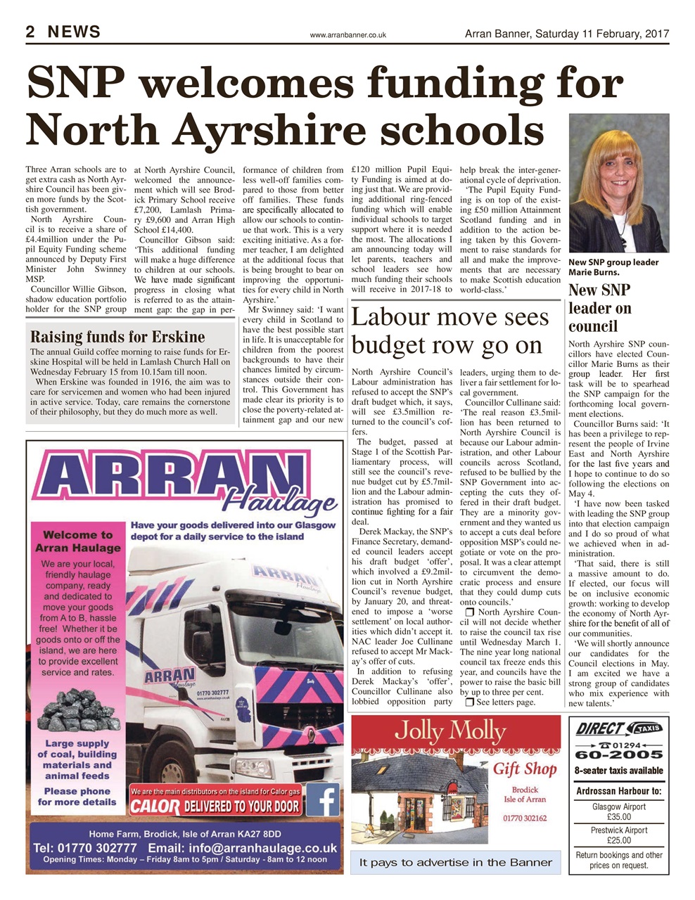 Arran Banner Preview Pages