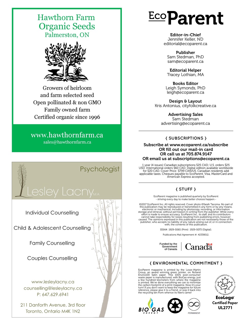 Ecoparent Magazine Preview Pages