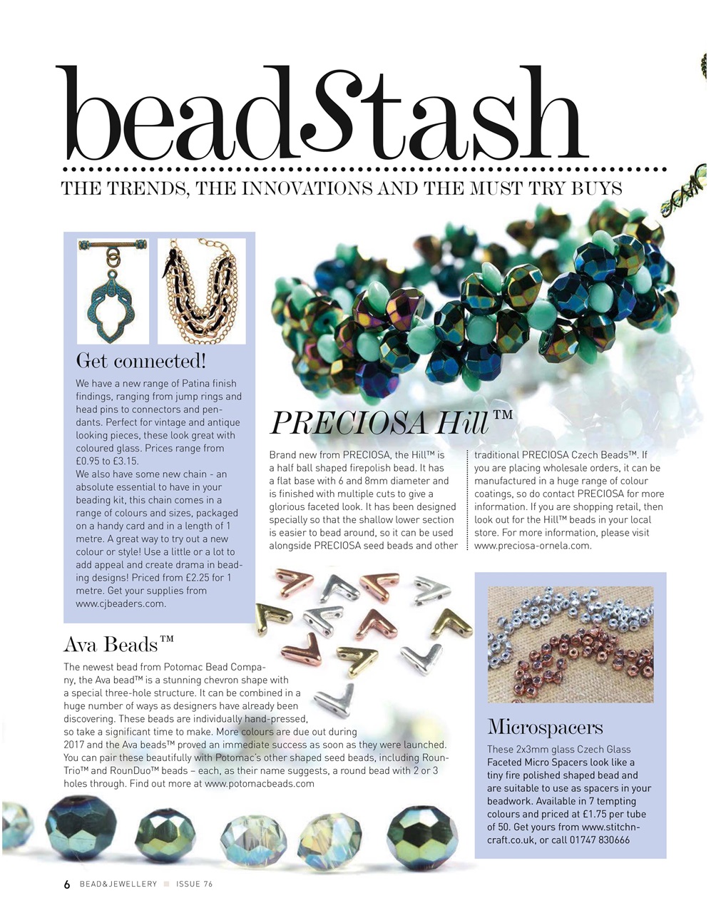 Bead & Jewellery Magazine Preview Pages