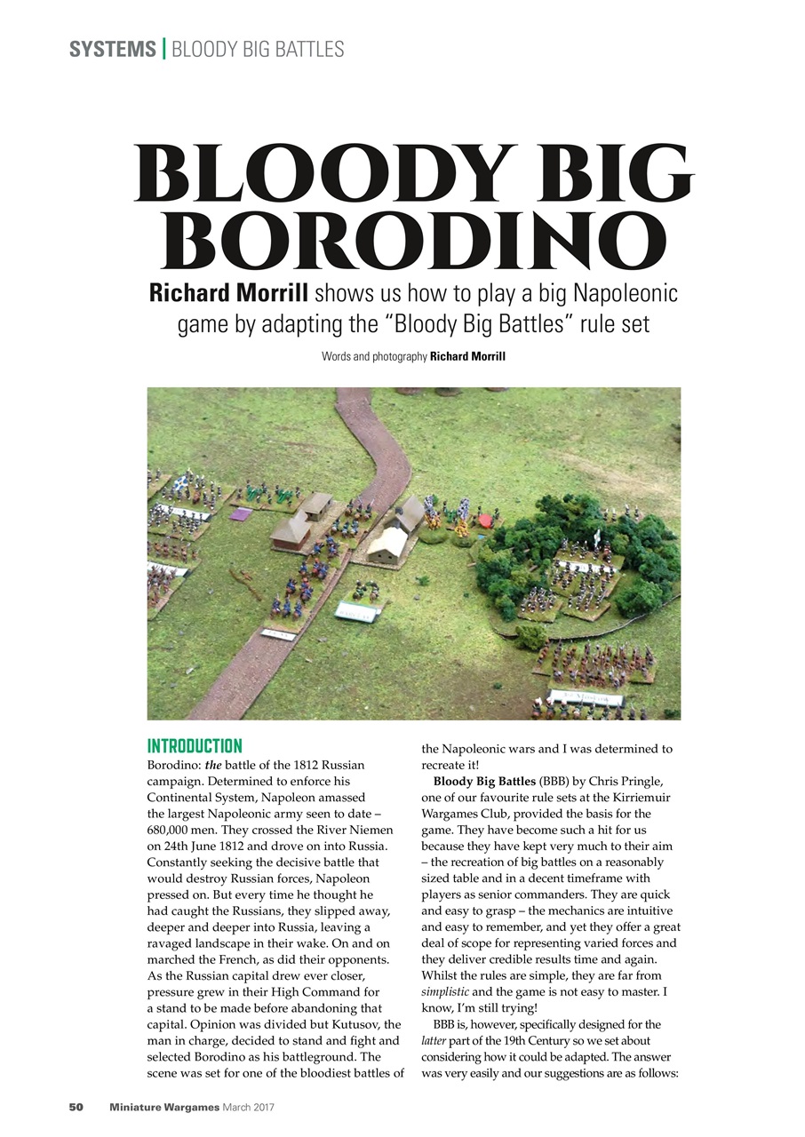Miniature Wargames Preview Pages