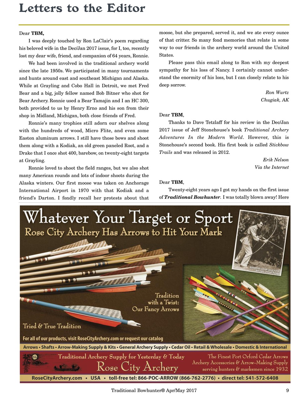 Traditional Bowhunter Magazine Preview Pages