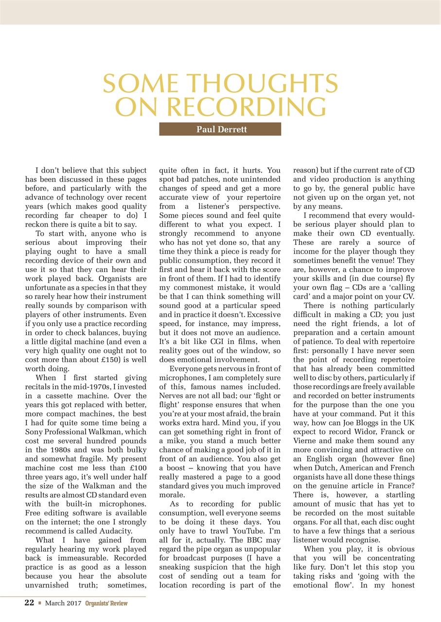 Organists' Review Preview Pages