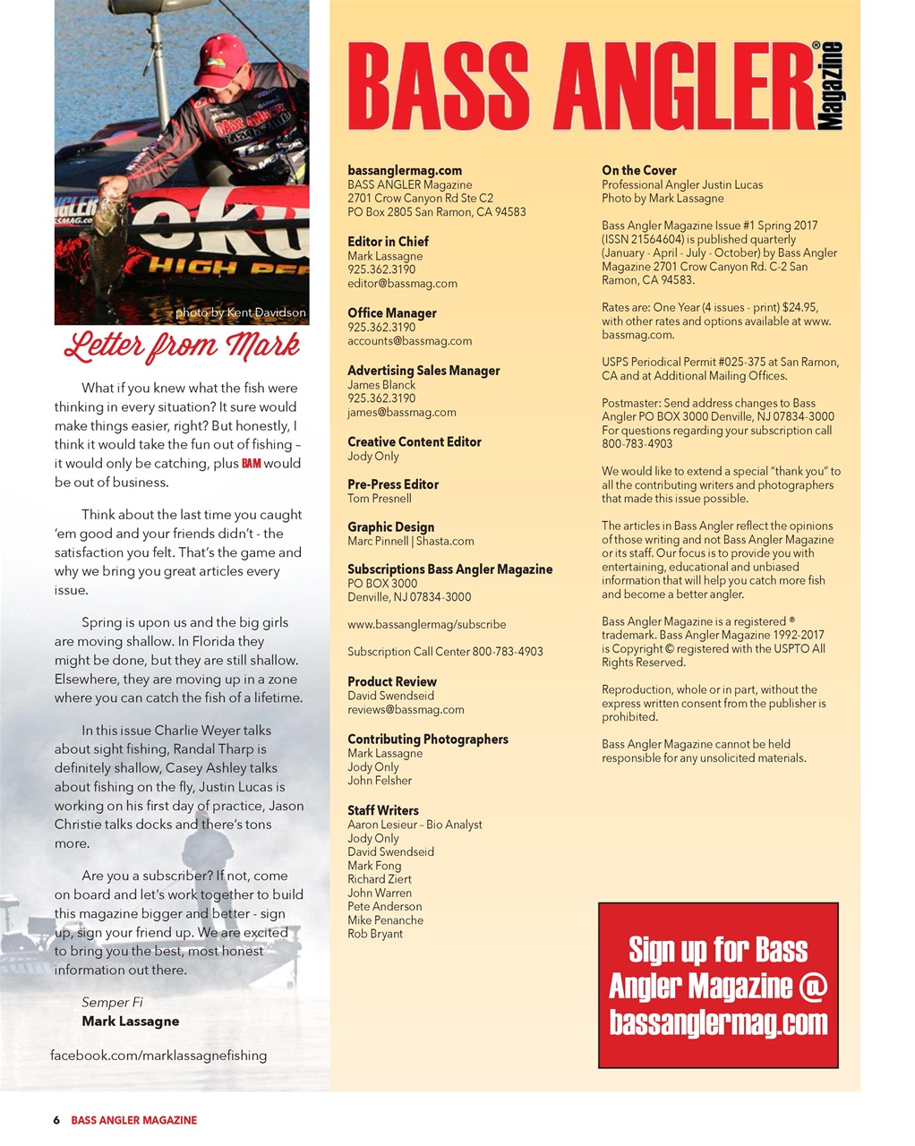 BASS ANGLER MAGAZINE Preview Pages