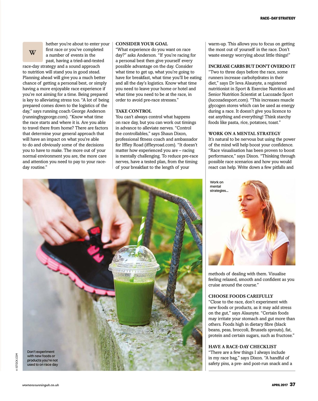 Women’s Running Preview Pages