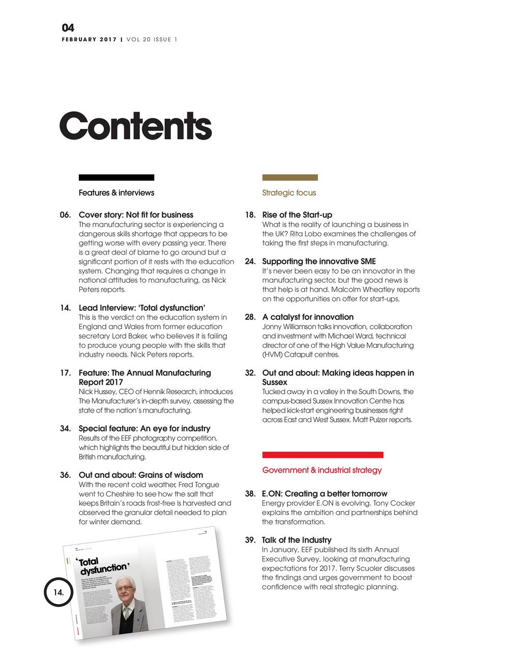 The Manufacturer Preview Pages