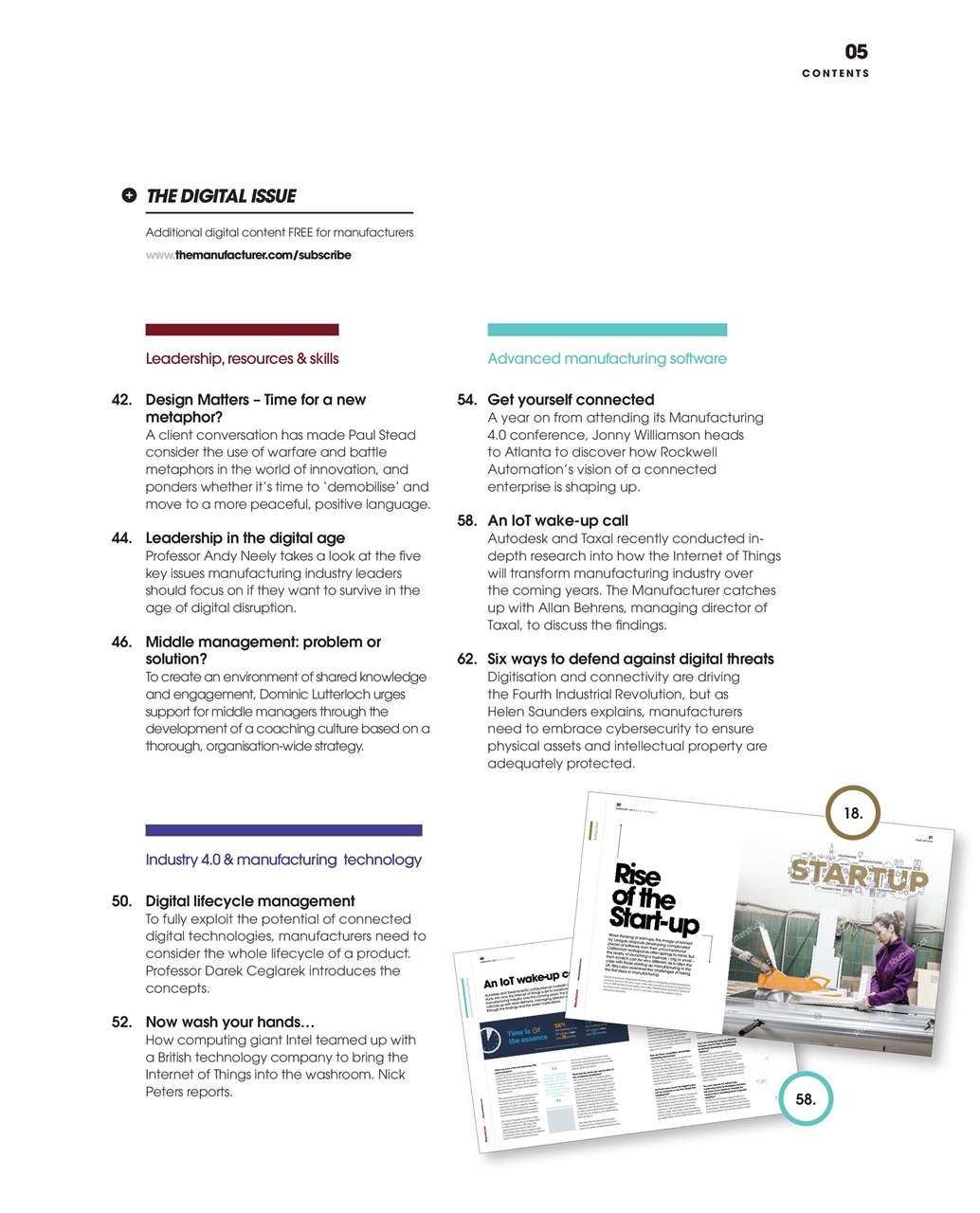 The Manufacturer Preview Pages