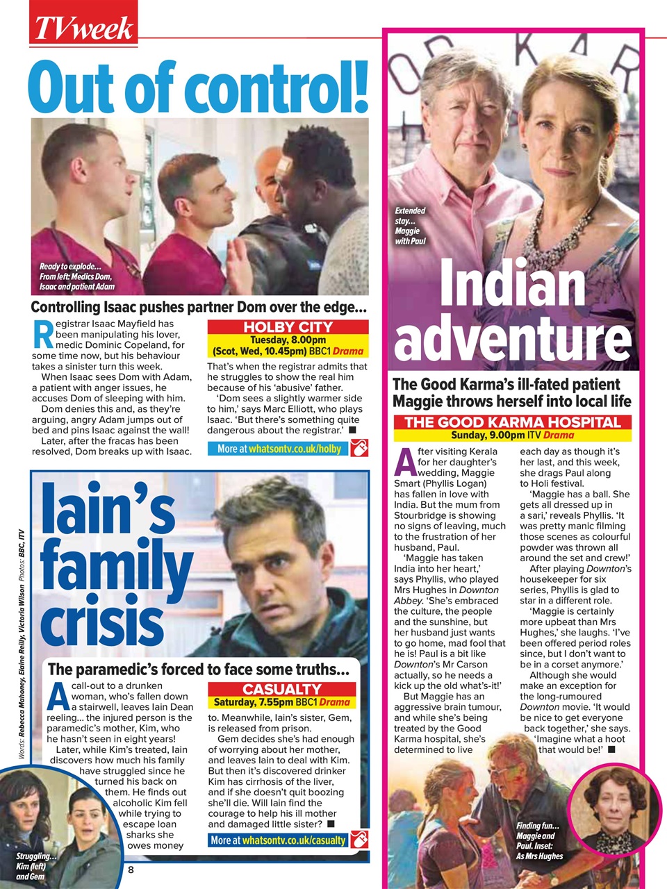 What's on TV Preview Pages