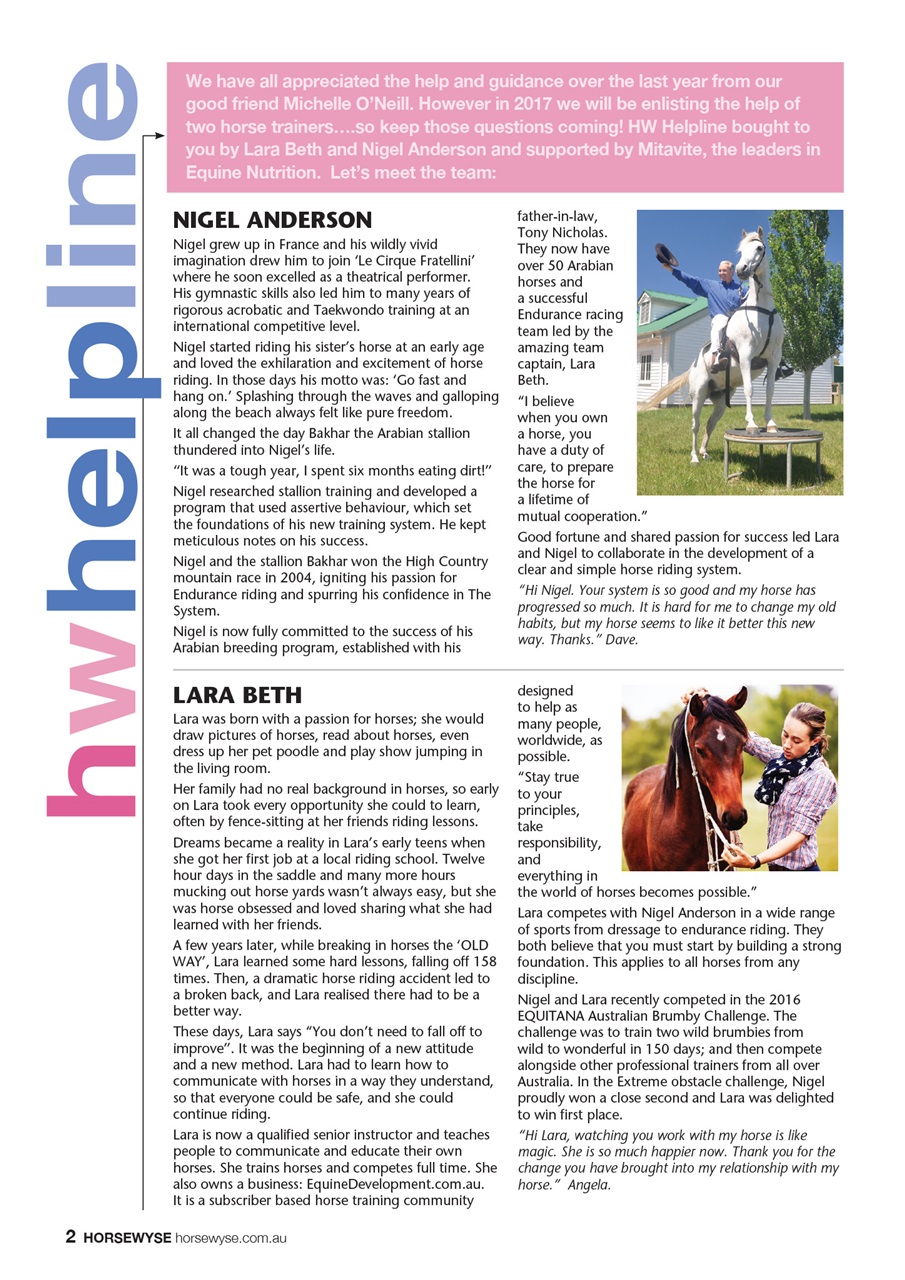 HorseWyse Magazine Preview Pages