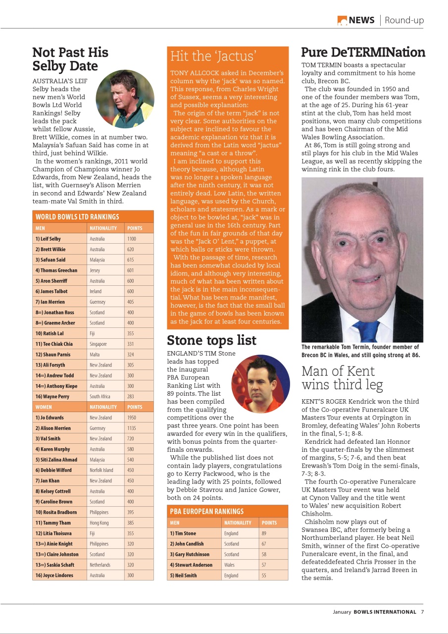 Bowls International Preview Pages