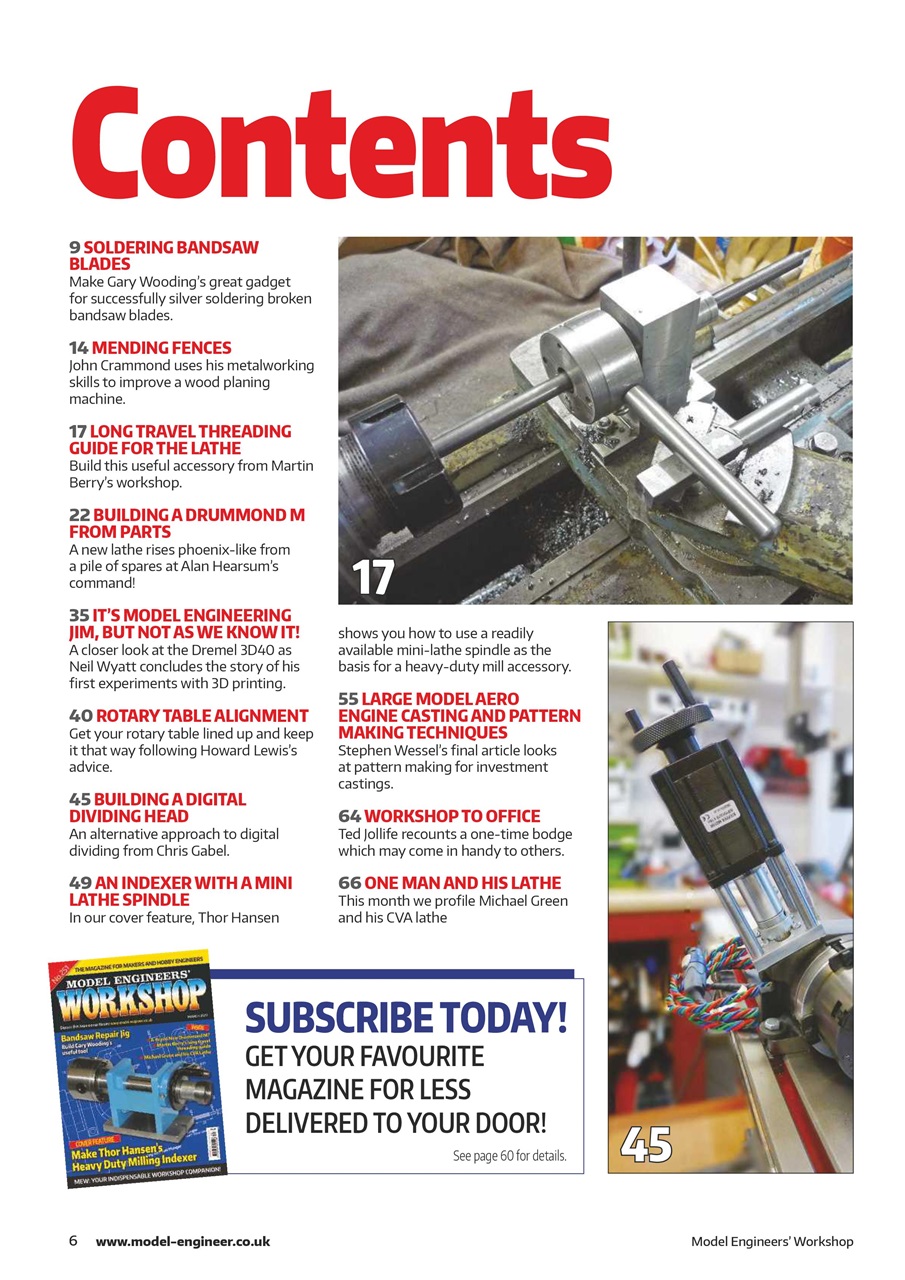 Model Engineer & Workshop Magazine Preview Pages