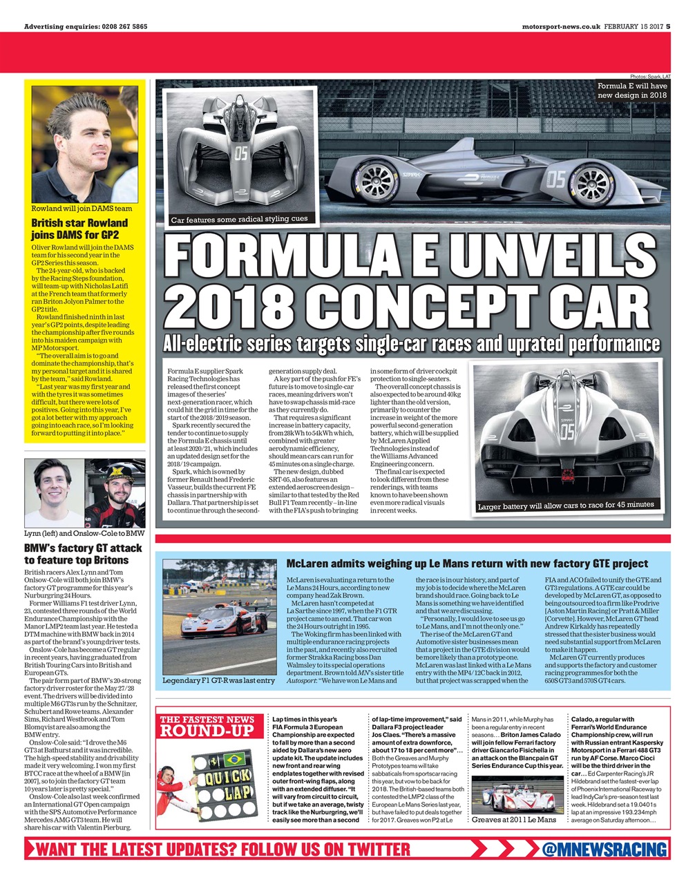 Motorsport News Preview Pages