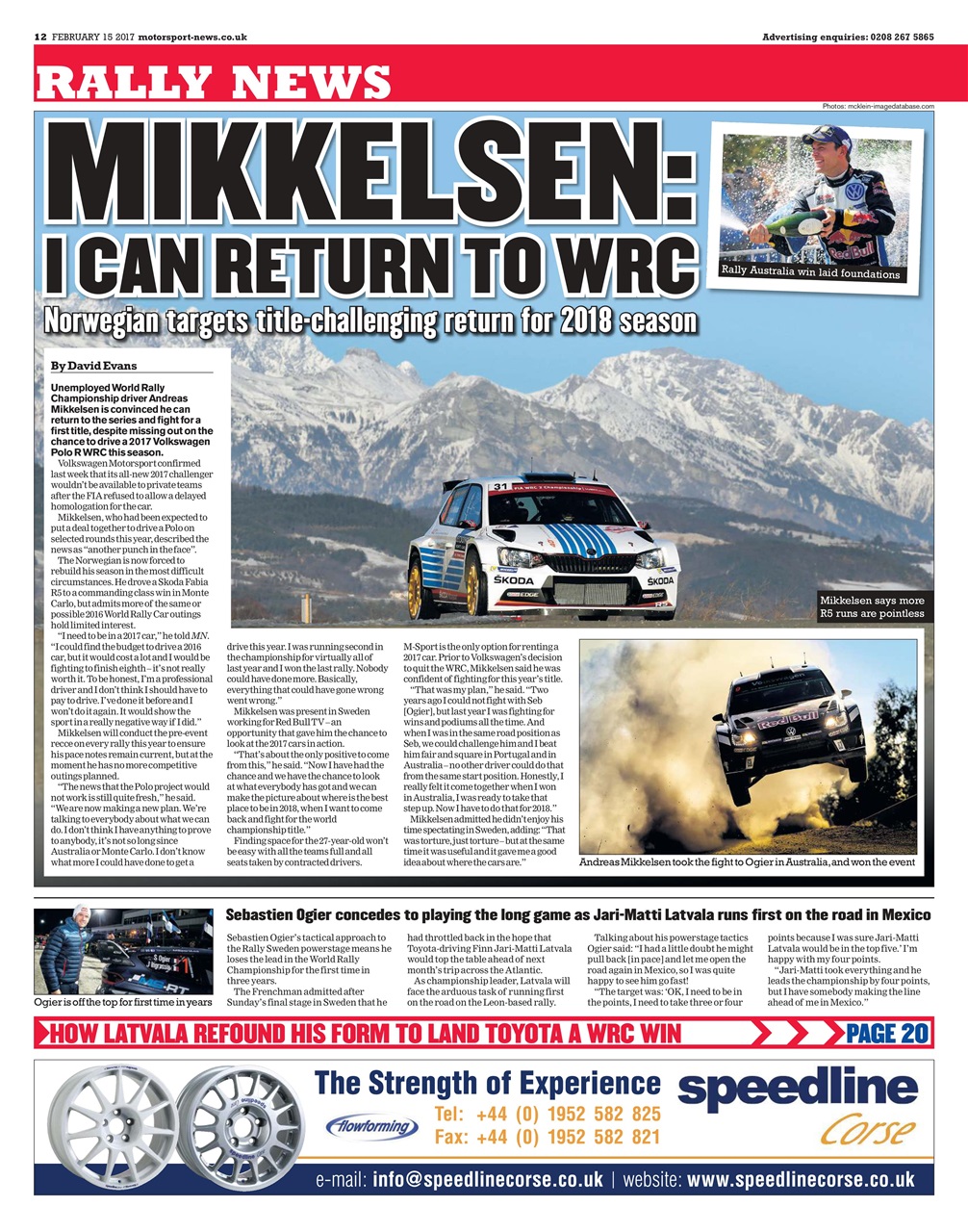 Motorsport News Preview Pages