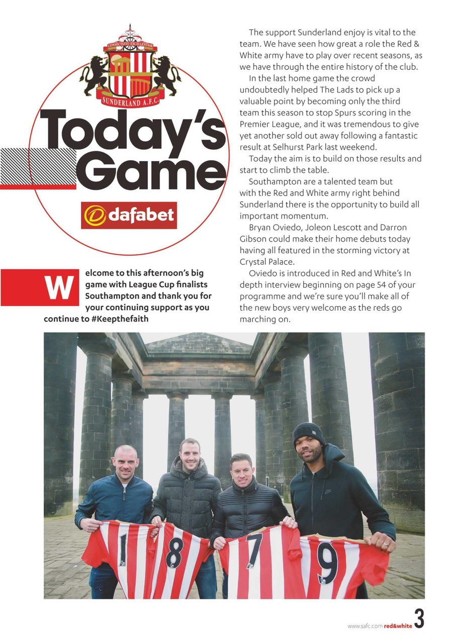 Sunderland FC Preview Pages