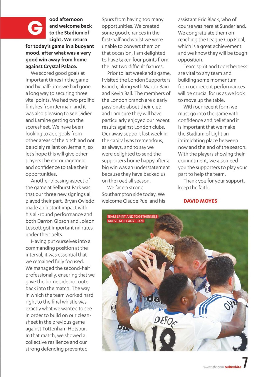 Sunderland FC Preview Pages