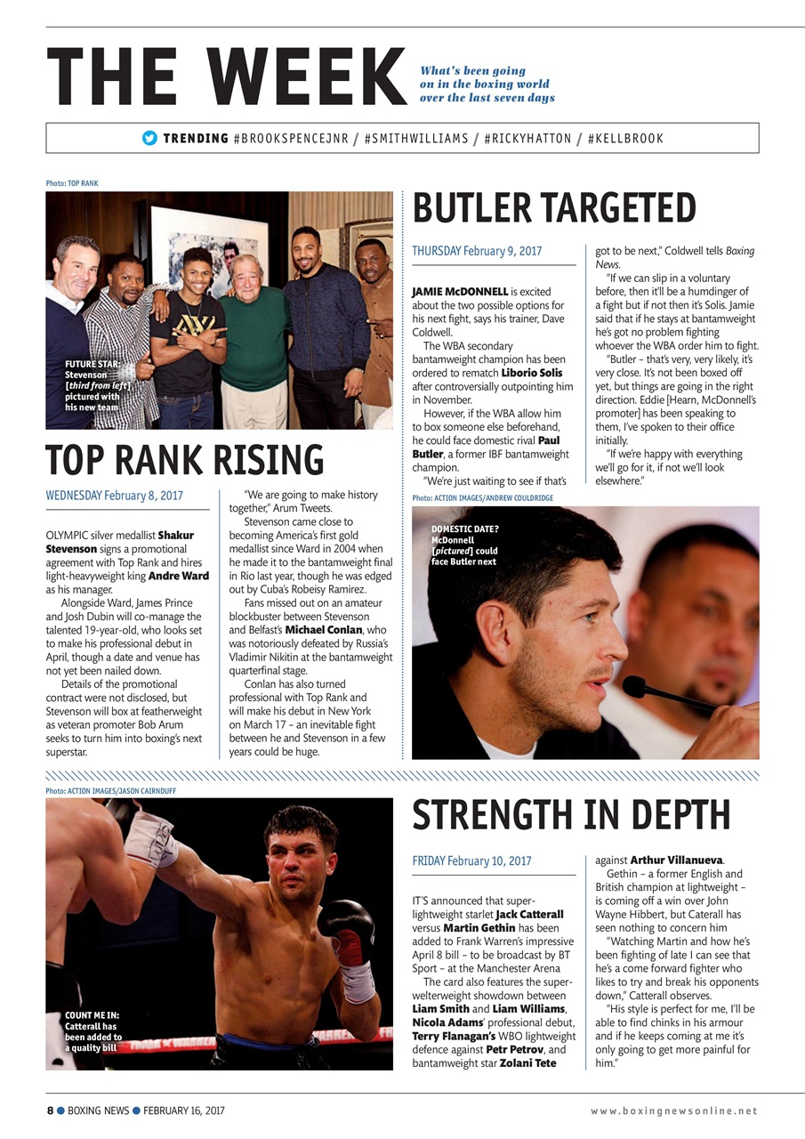 Boxing News Preview Pages