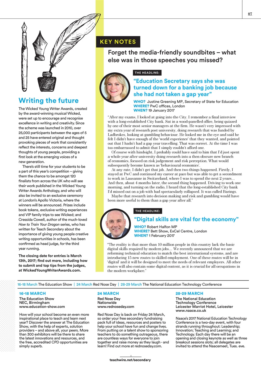 Teach Secondary Preview Pages