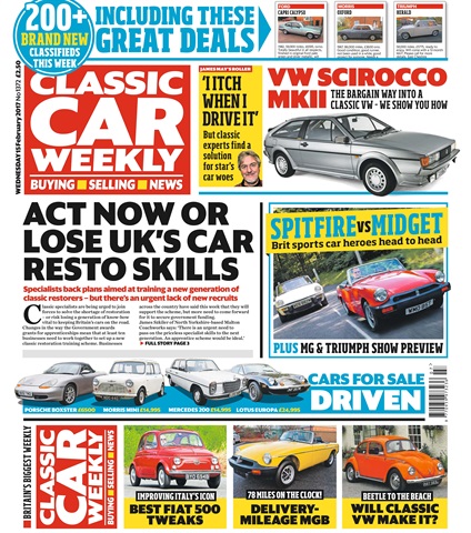 Classic Car Weekly issue 15th February 2017