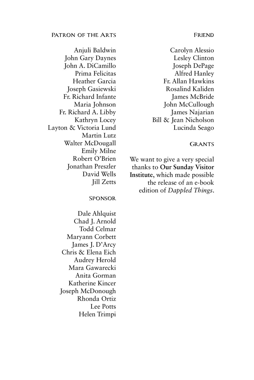 Dappled Things Preview Pages