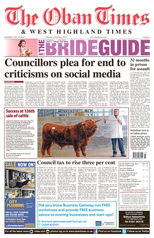 The Oban Times & Lochaber Times issue 16th February 2017