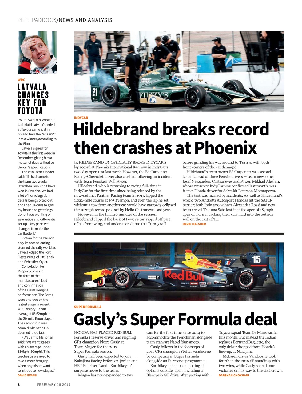Autosport Preview Pages
