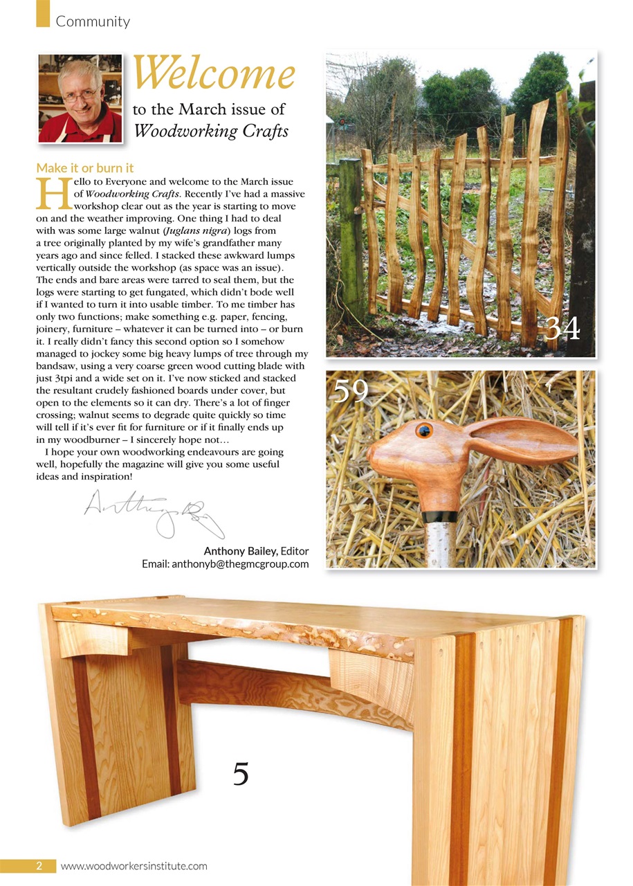 Woodworking Crafts Magazine Preview Pages