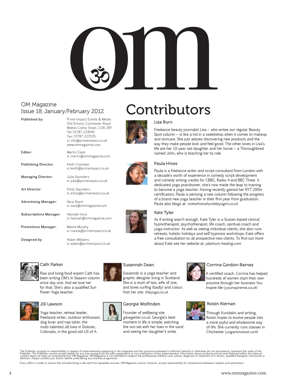 OM Yoga Magazine Preview Pages