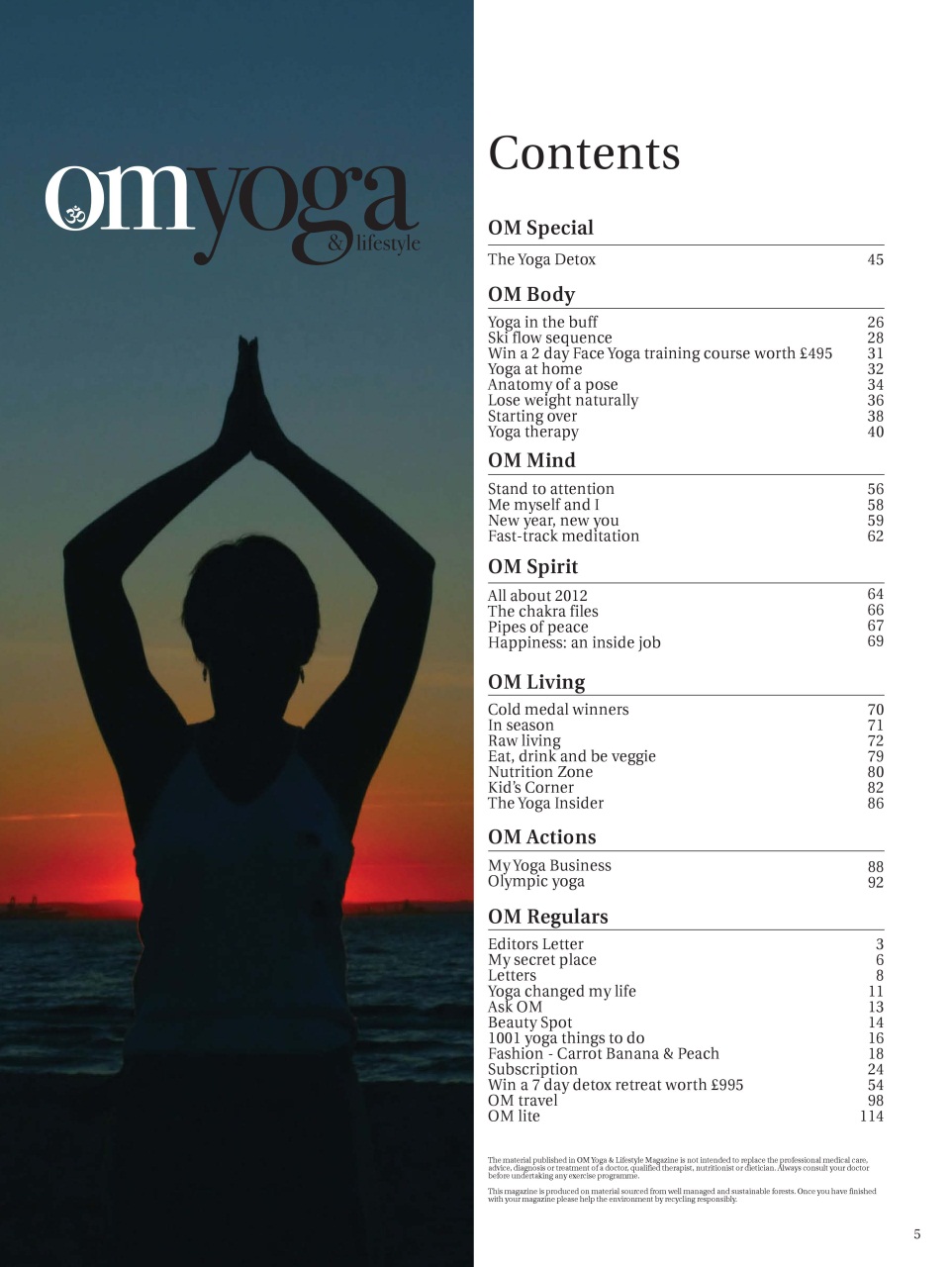 OM Yoga Magazine Preview Pages