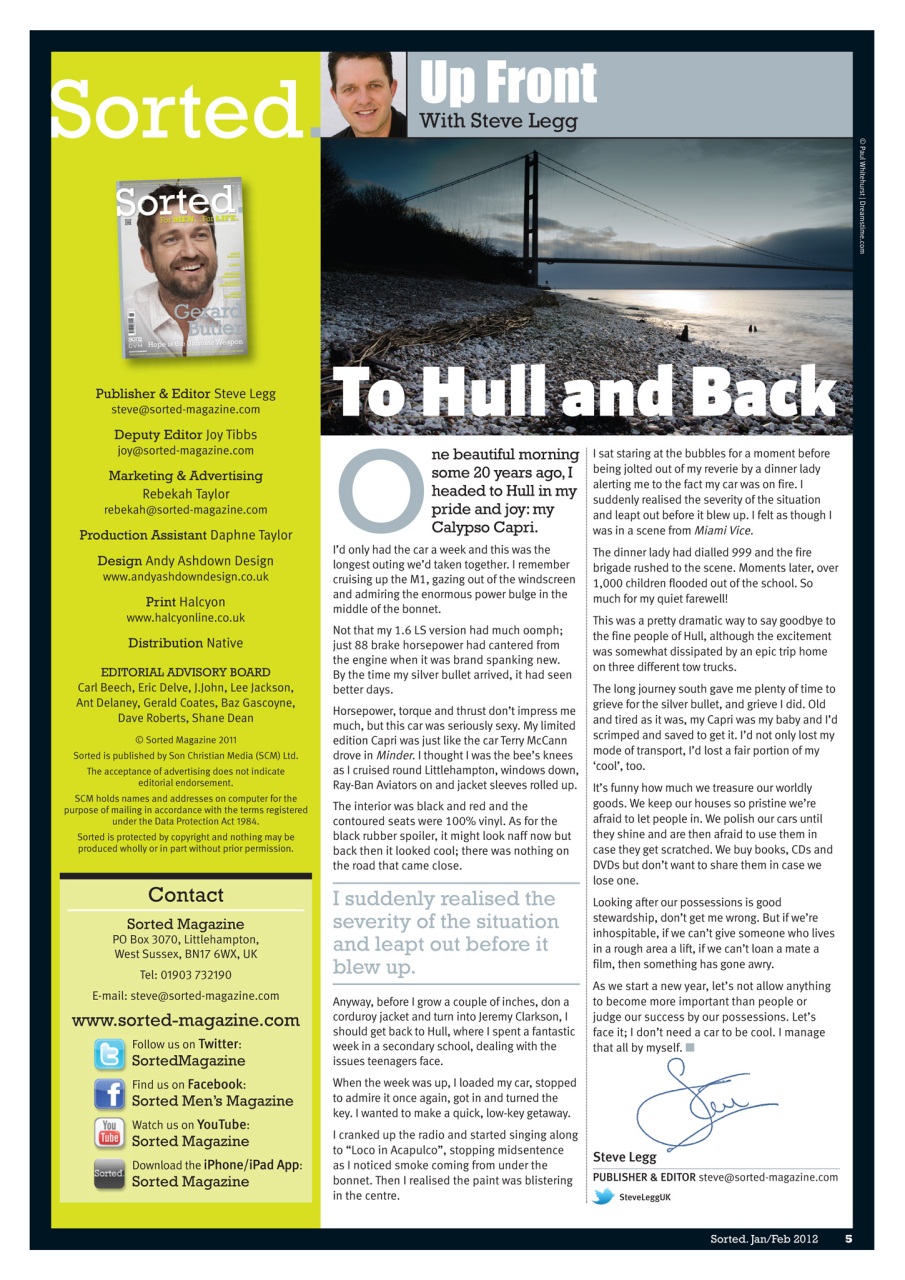 Sorted Magazine – The men's mag with morals Preview Pages