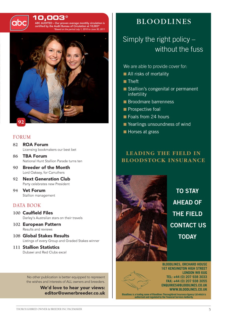 The Owner Breeder Preview Pages