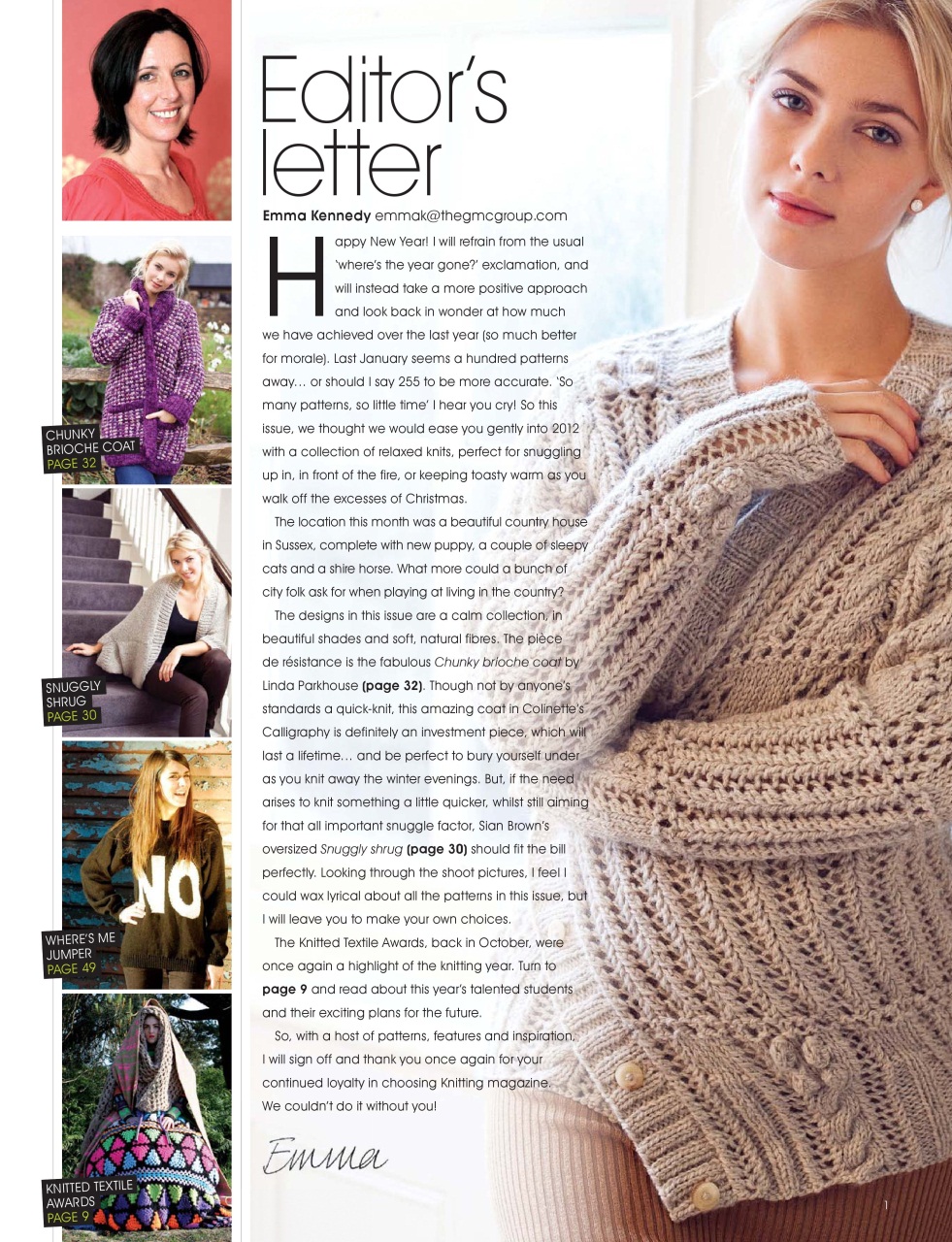 Knitting Preview Pages