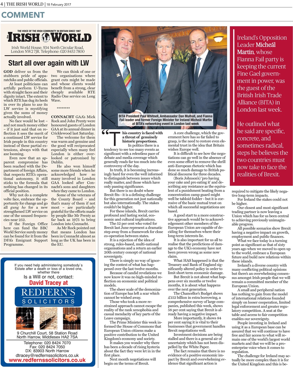 Irish World Preview Pages