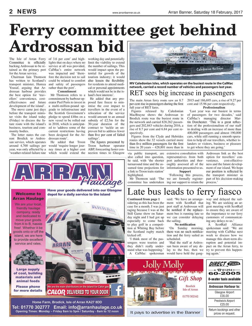 Arran Banner Preview Pages