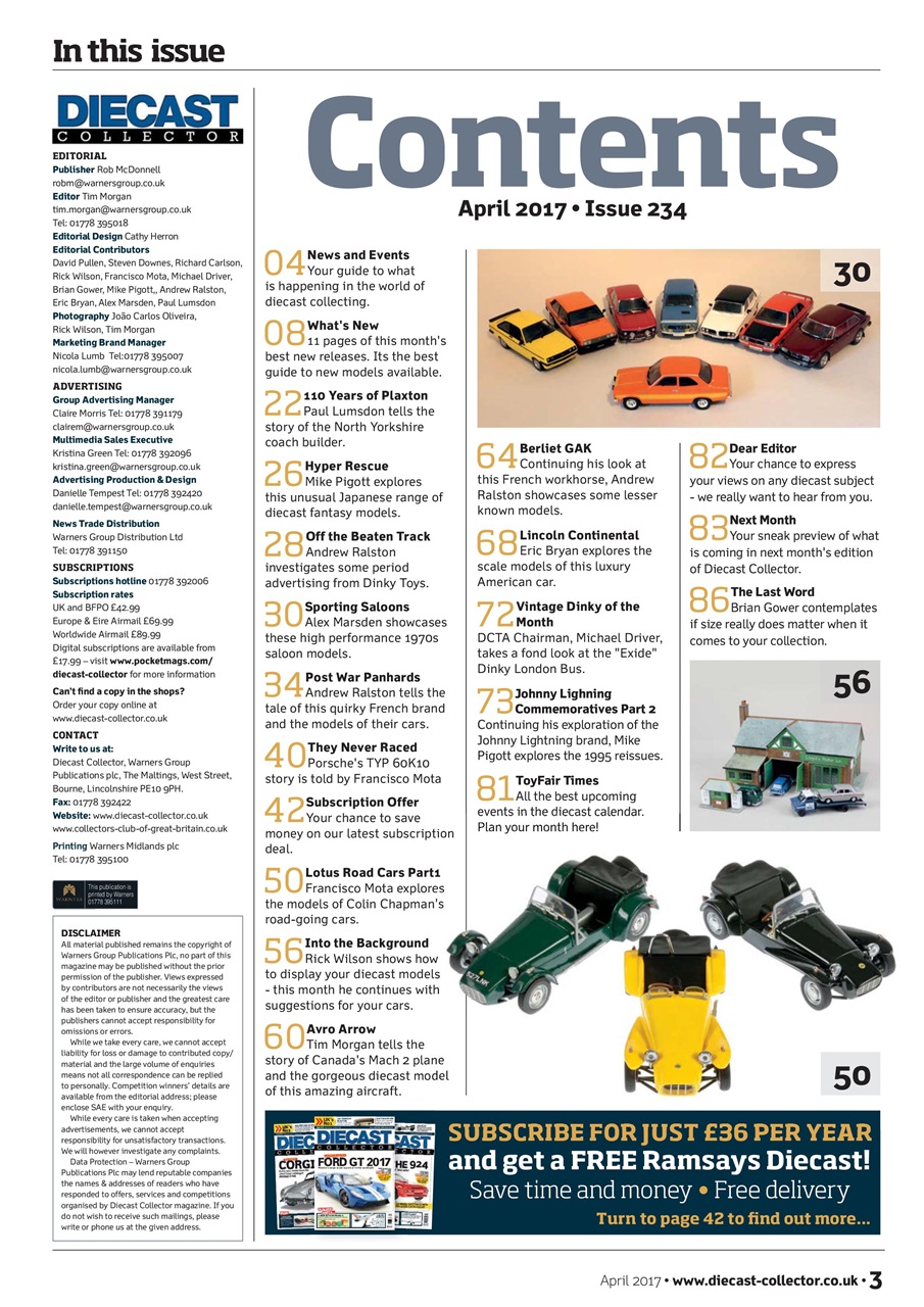 Diecast Collector Preview Pages