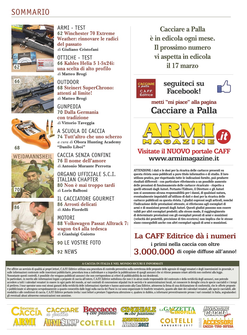Caccia Magazine Preview Pages