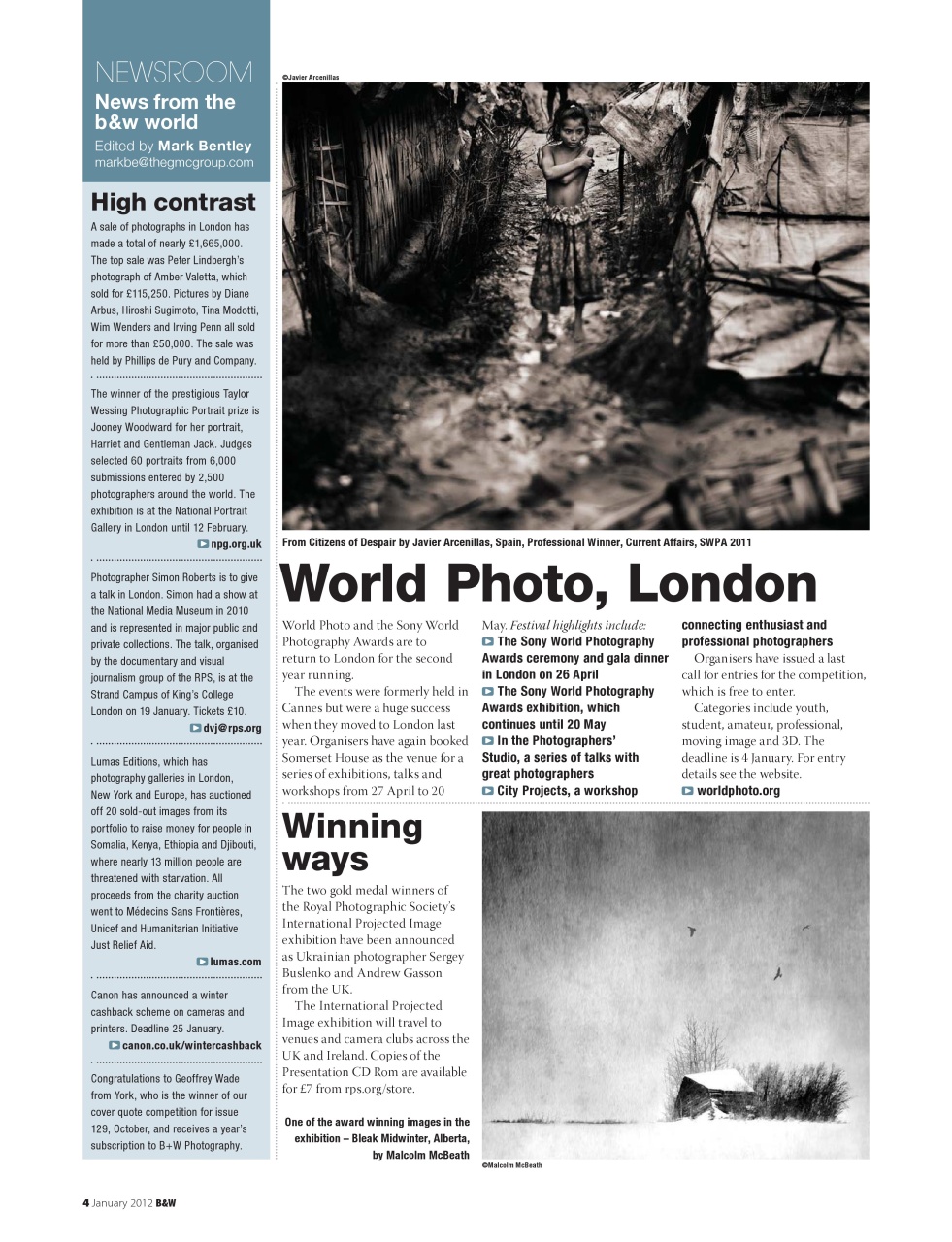 Black+White Photography Preview Pages