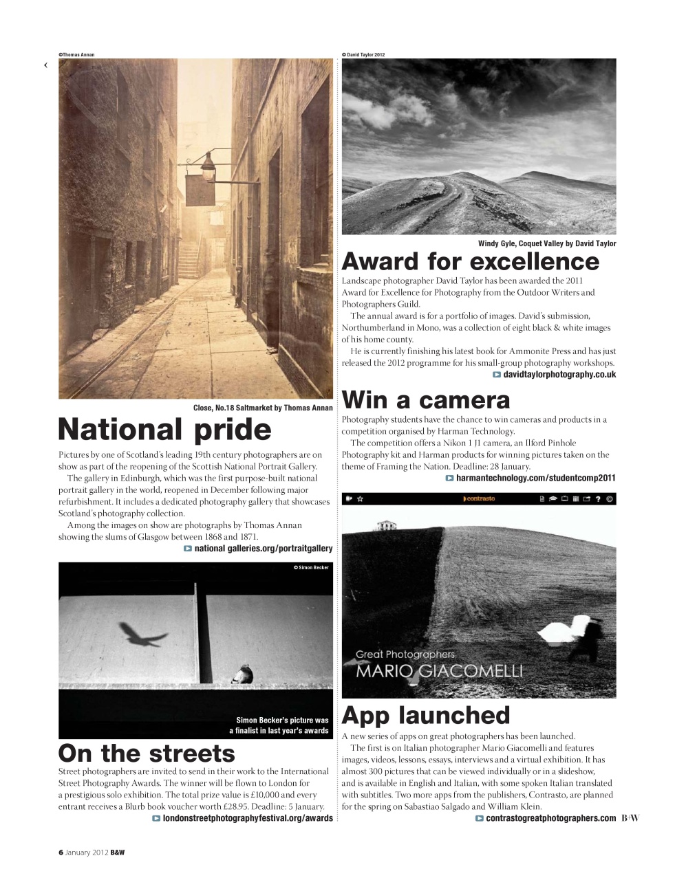 Black+White Photography Preview Pages