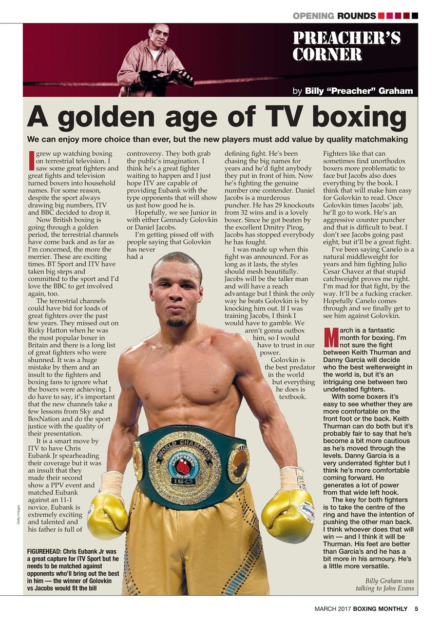 Boxing Monthly Preview Pages
