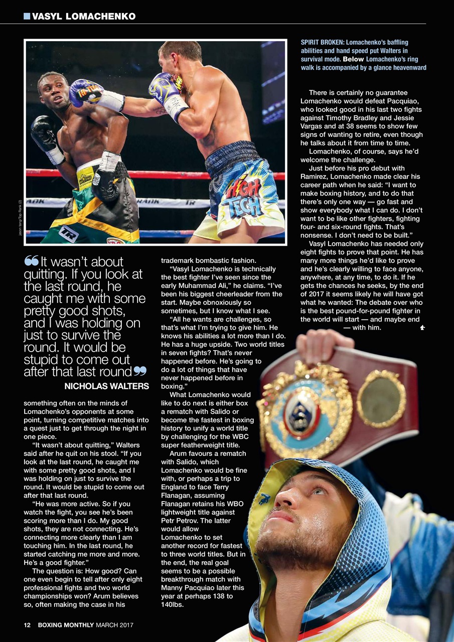 Boxing Monthly Preview Pages
