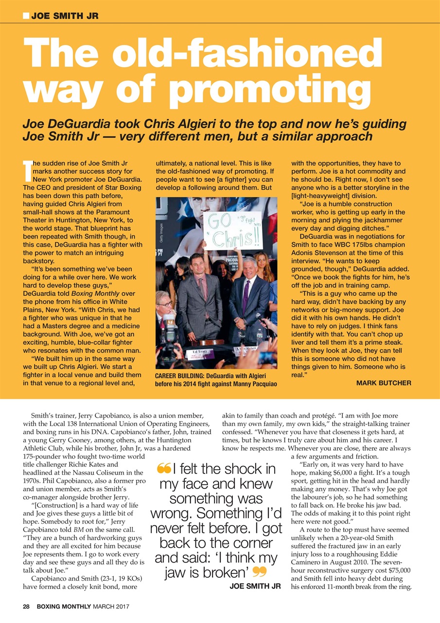 Boxing Monthly Preview Pages