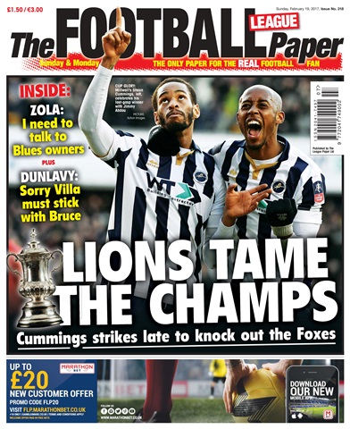The Football League Paper issue 19th February 2017