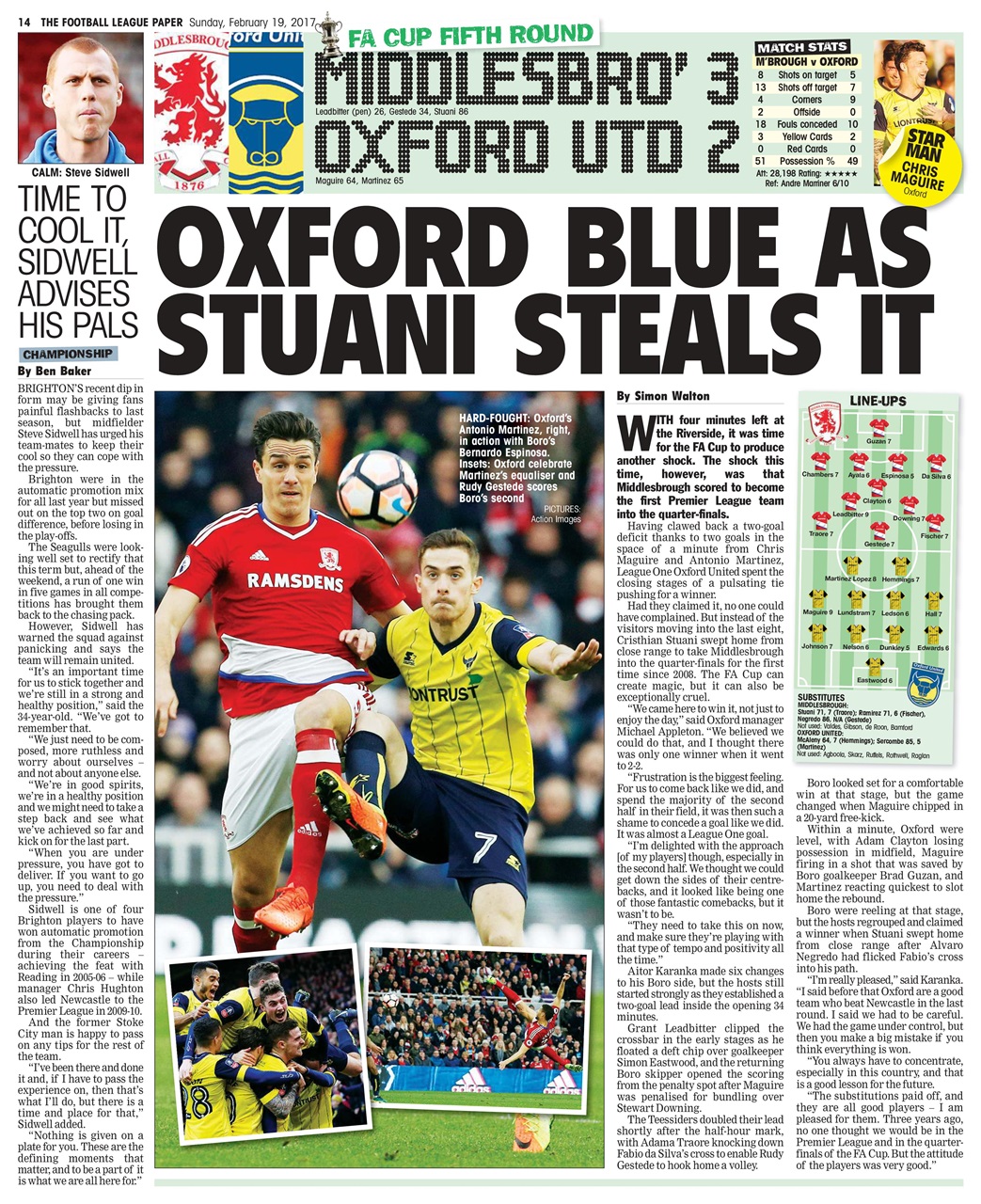 The Football League Paper Preview Pages