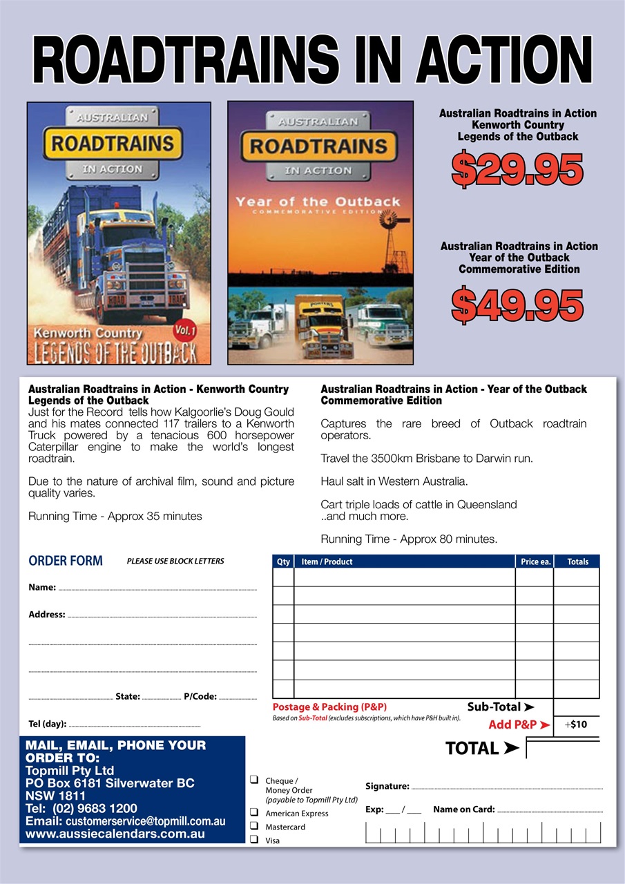 Aussie Rigs and Haulage Driver Preview Pages