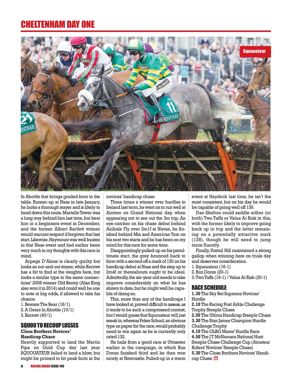 Racing Ahead Preview Pages