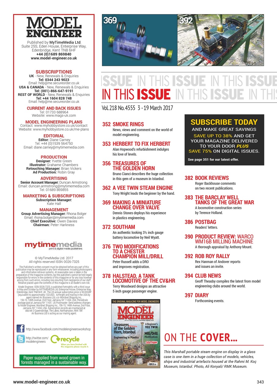 Model Engineer Preview Pages