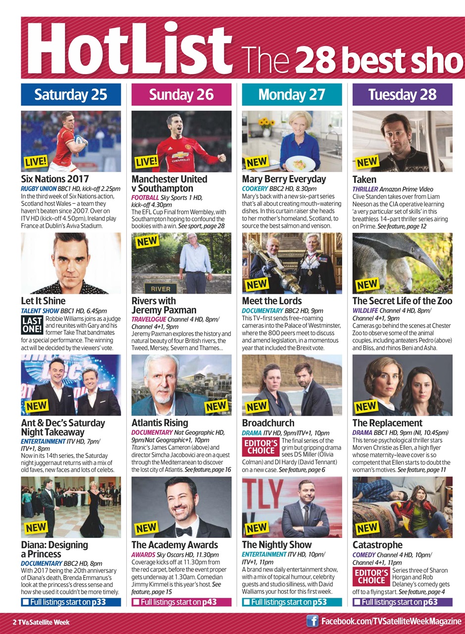 TV & Satellite Week Preview Pages