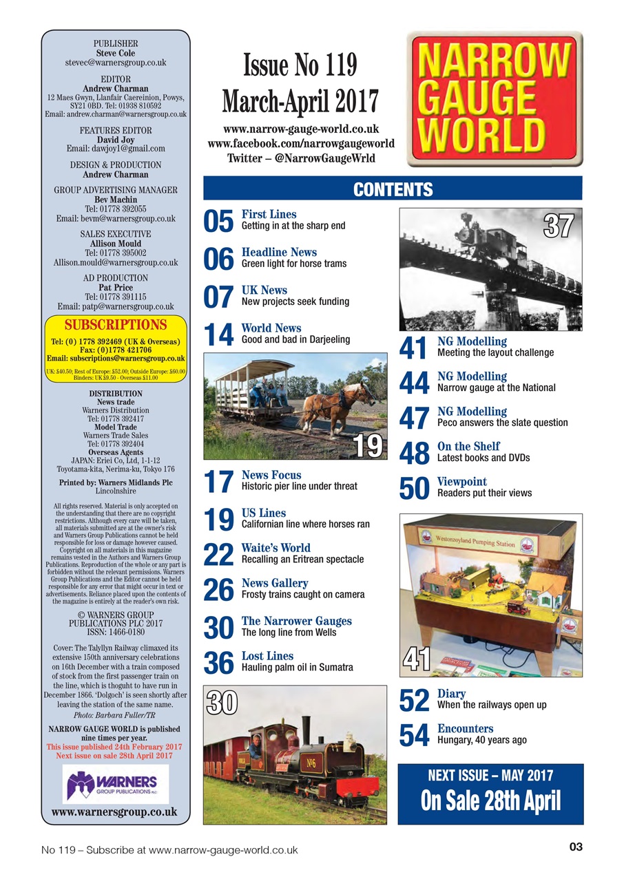 Narrow Gauge World Preview Pages