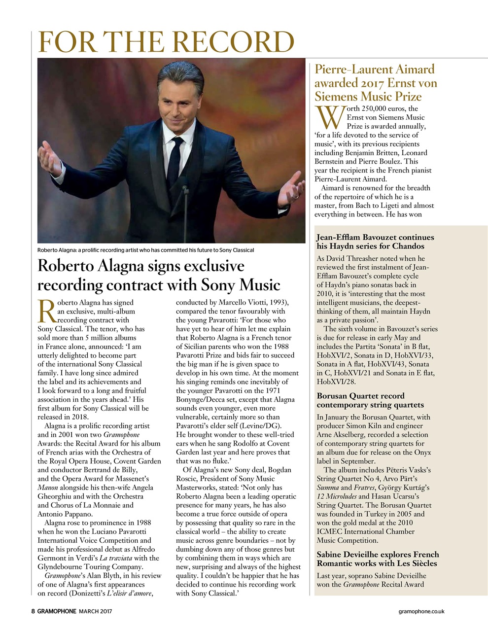 Gramophone Preview Pages